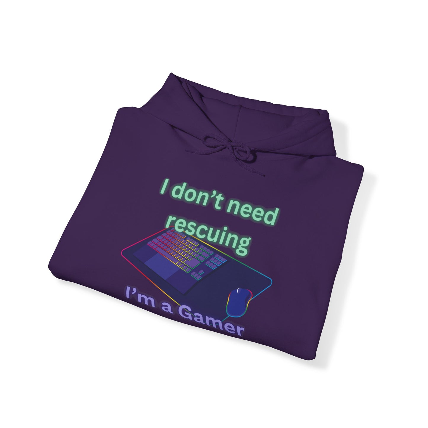 Gamer Girl Hoodie with Green & Purple Lettering