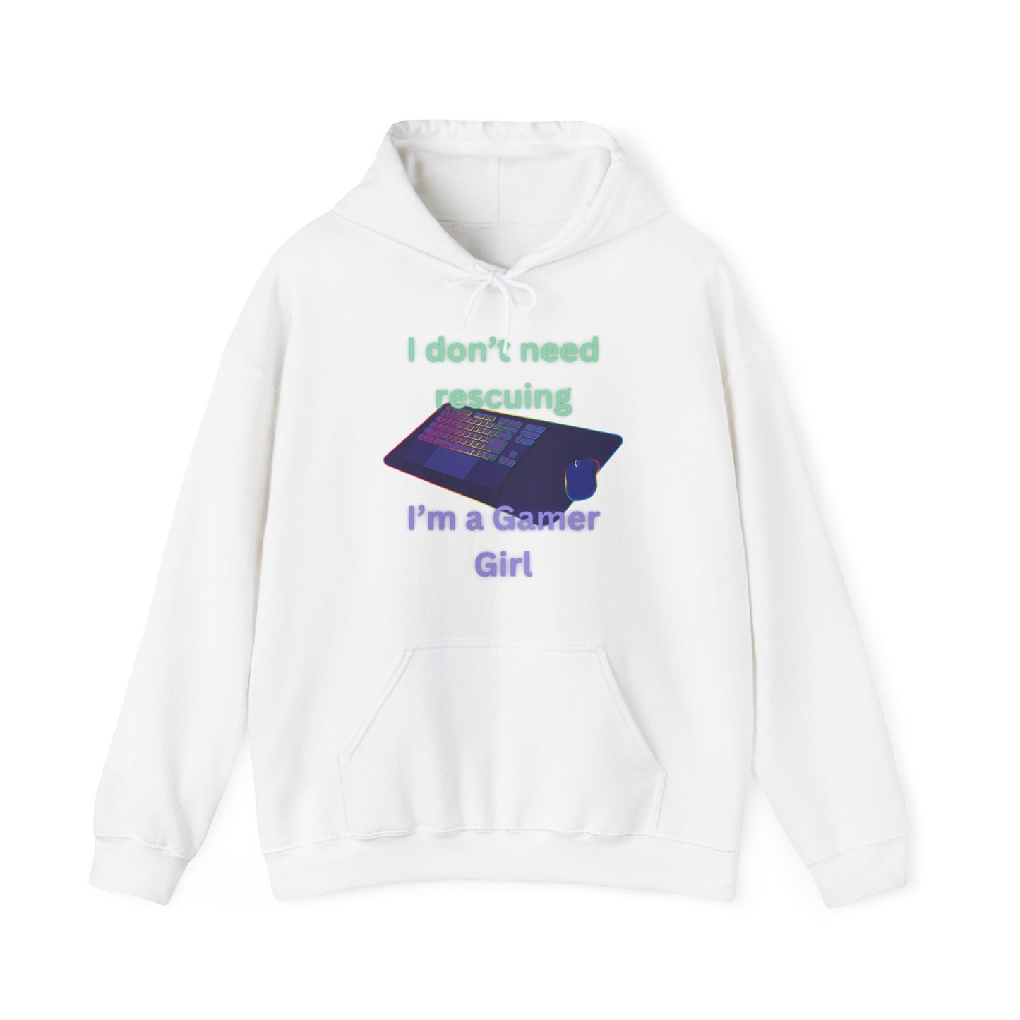 Gamer Girl Hoodie with Green & Purple Lettering