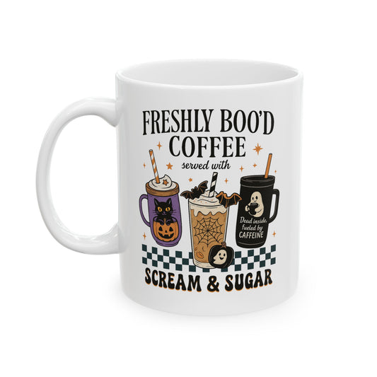 Freshly Boo'd Coffee Ceramic Mug, 11oz, 15oz