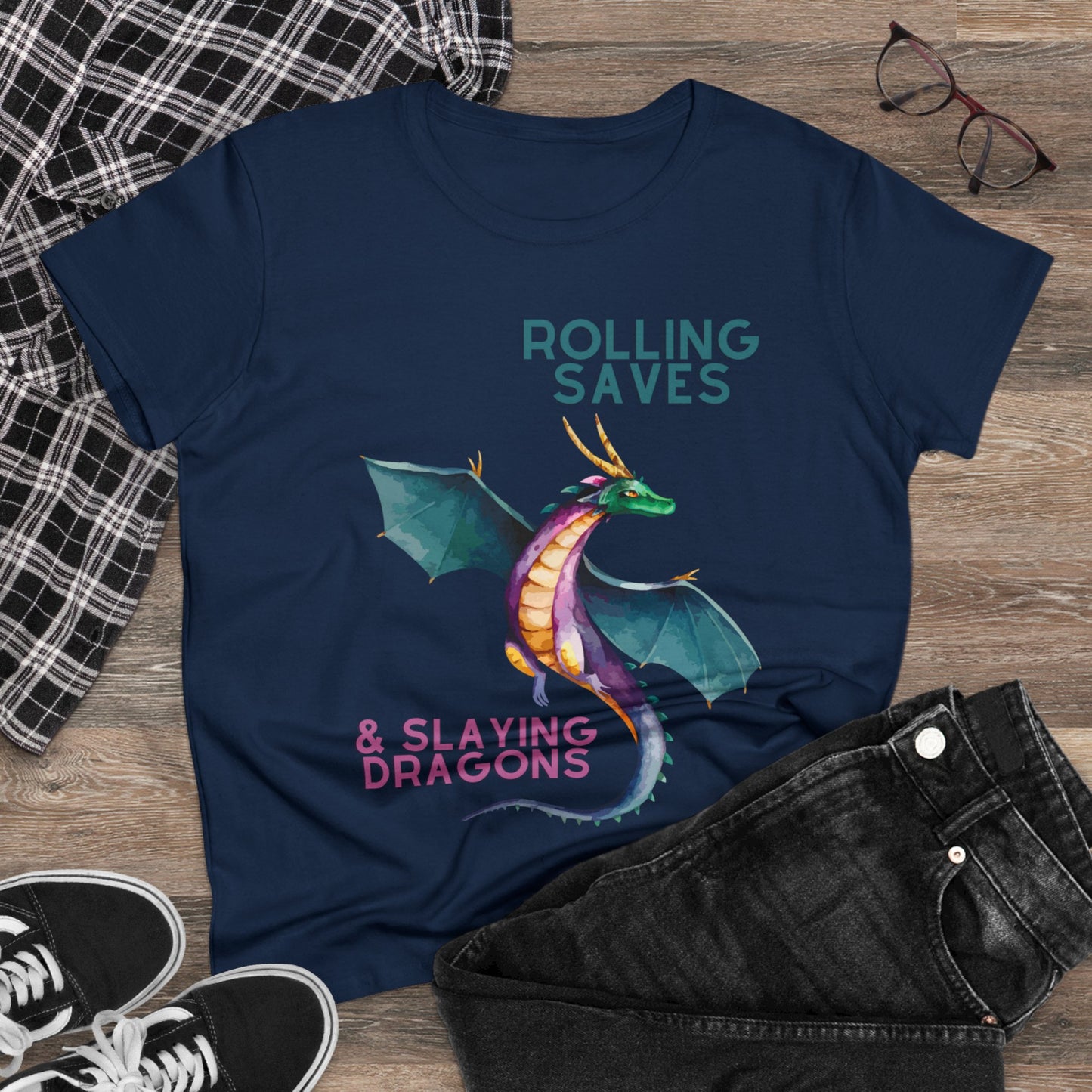 Rolling Saves & Slaying Dragons Women's Cut T-Shirt