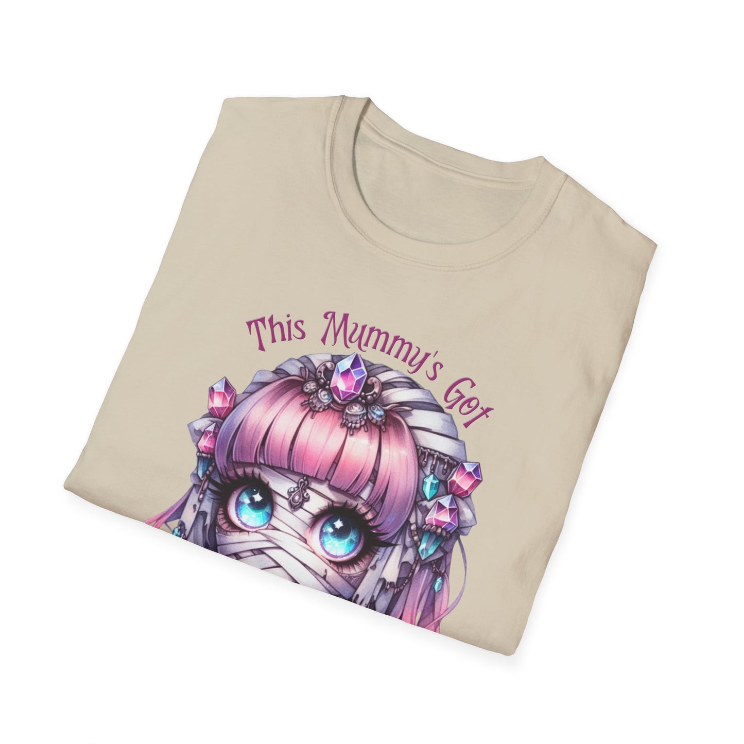 Mummy Pink Vibes T-Shirt | Unisex Softstyle Tee, Cute Gift, Casual Wear, Celebrating Magic, Everyday Comfort