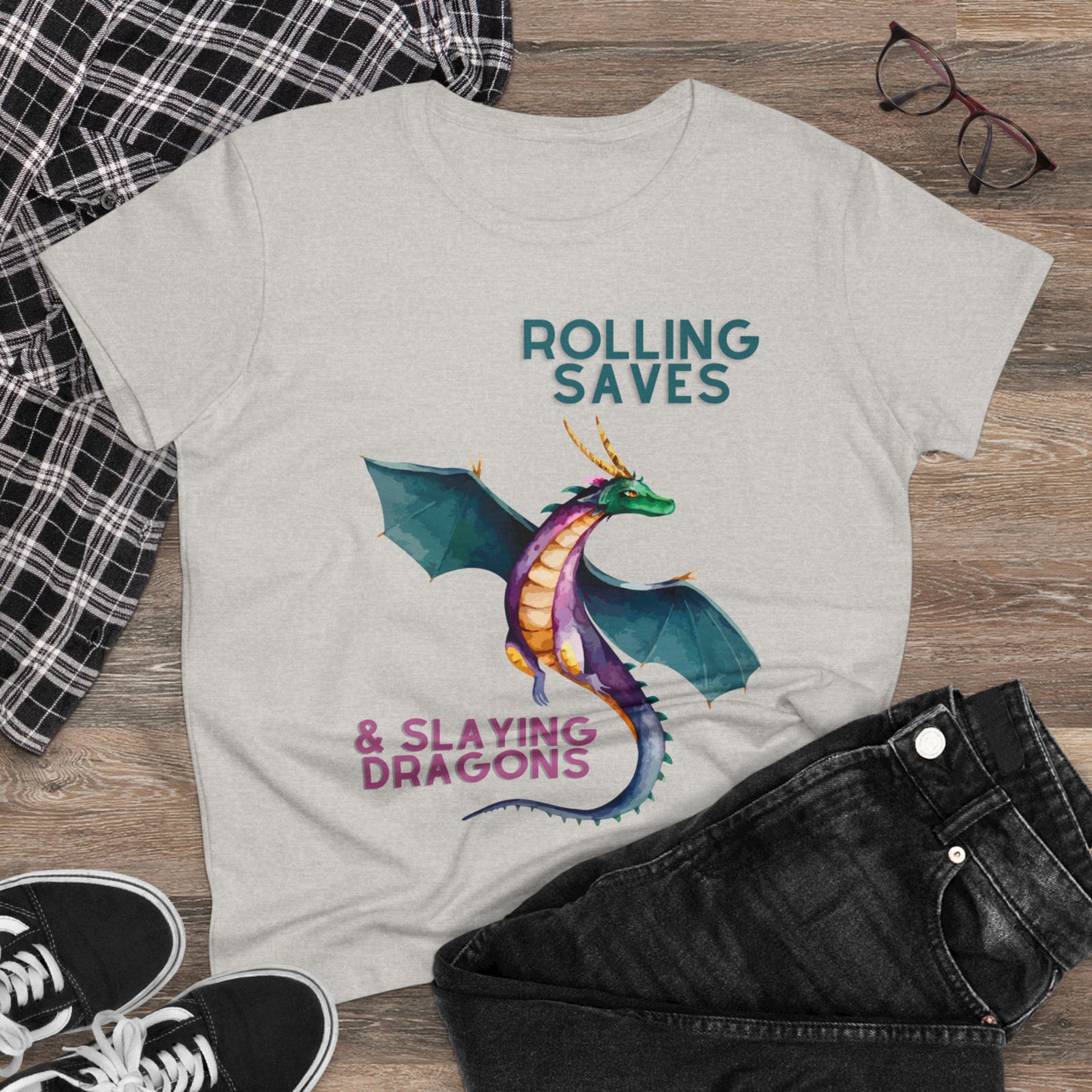 Rolling Saves & Slaying Dragons Women's Cut T-Shirt