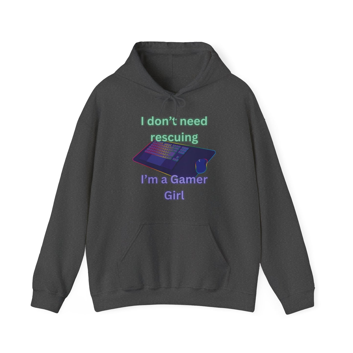 Gamer Girl Hoodie with Green & Purple Lettering