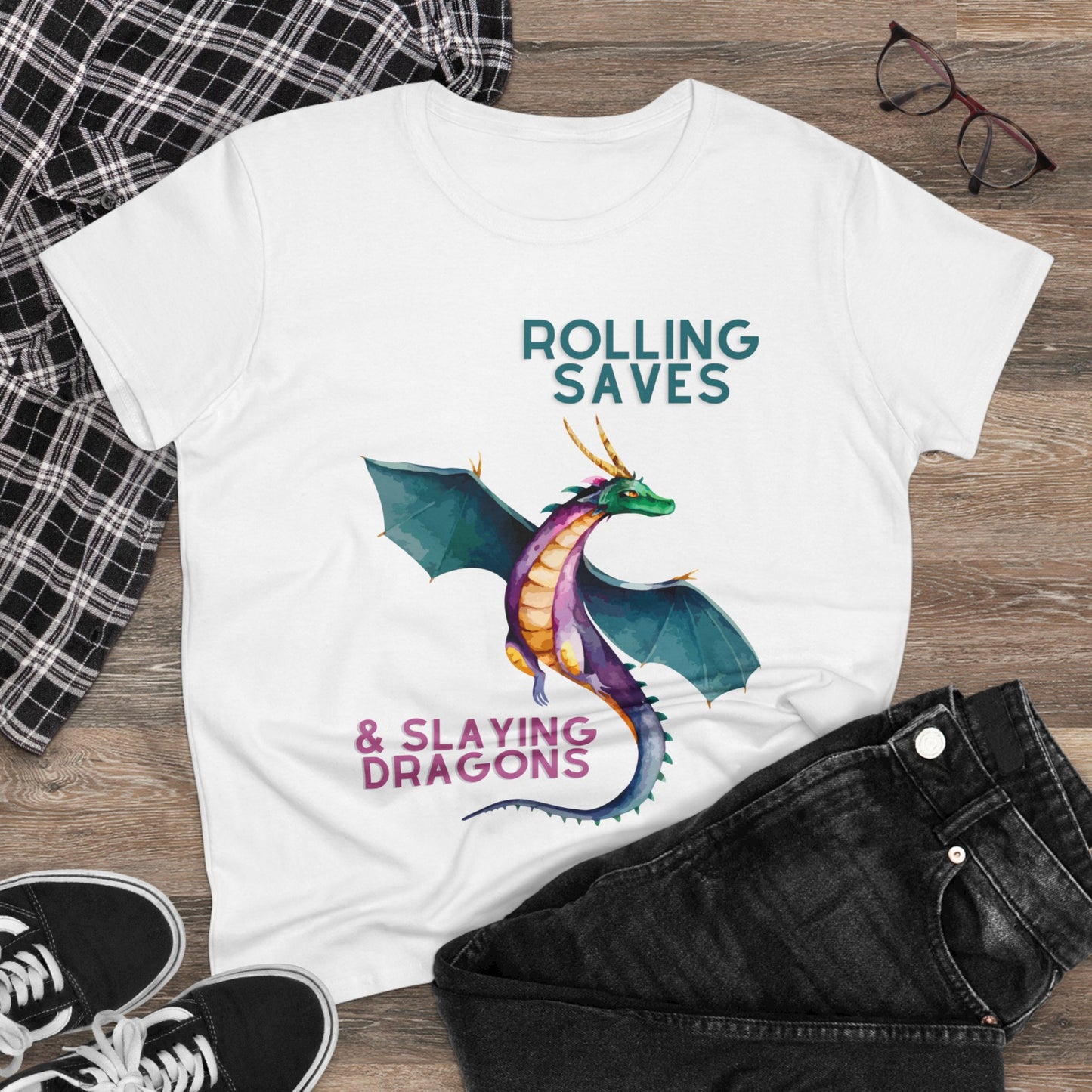 Rolling Saves & Slaying Dragons Women's Cut T-Shirt