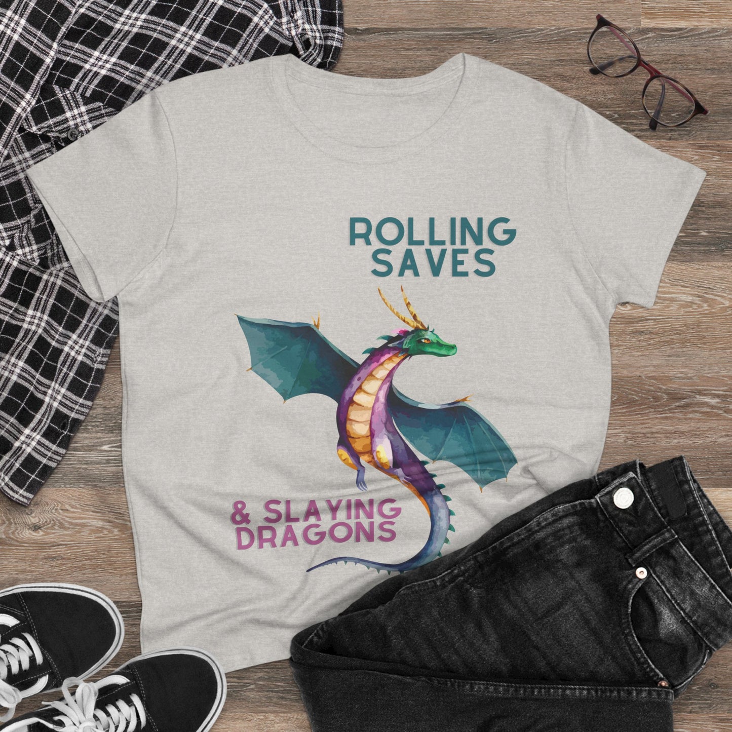 Rolling Saves & Slaying Dragons Women's Cut T-Shirt